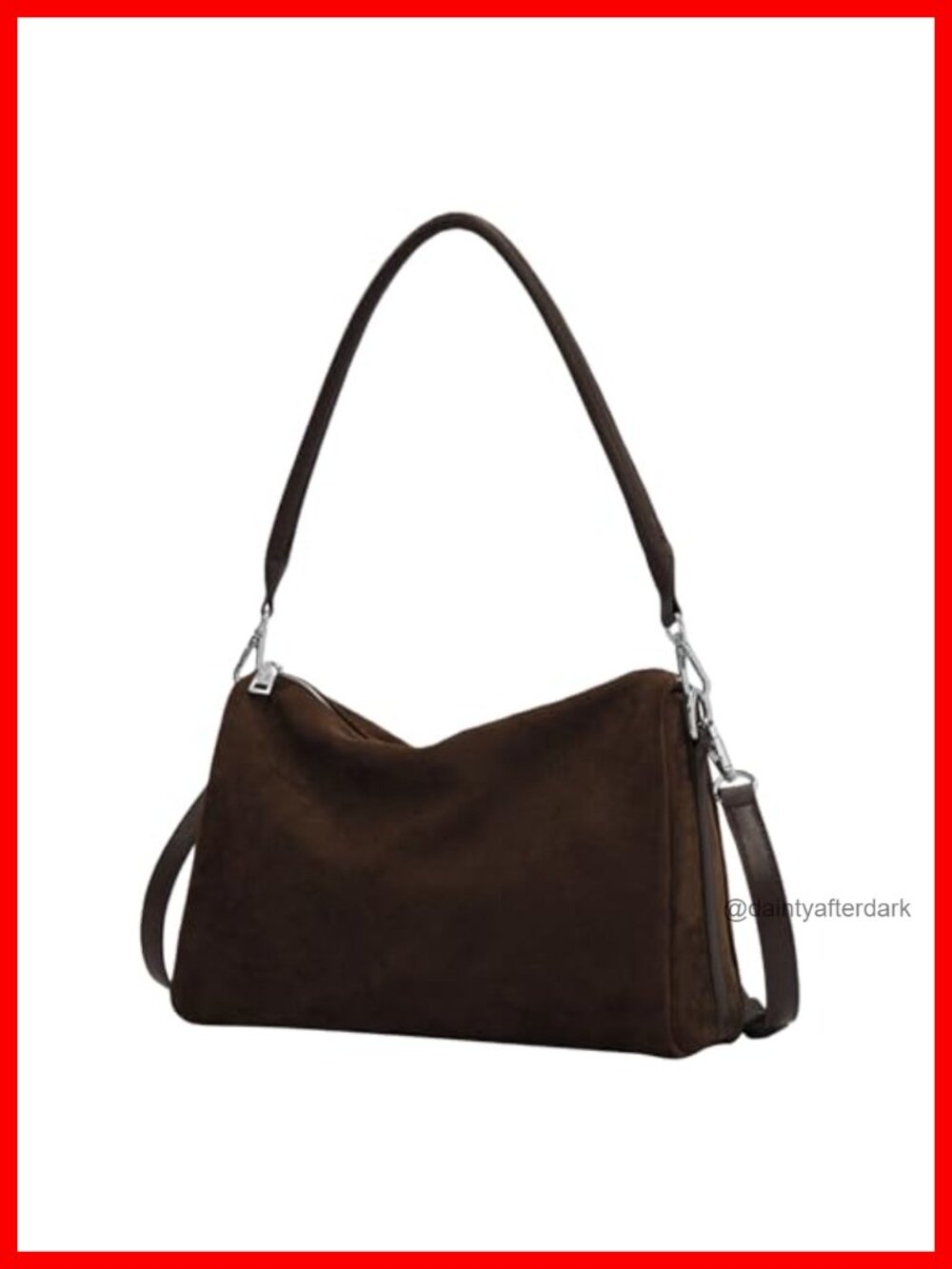 Faux Suede Hobo Bag Women Crossbody Shoulder Tote Purse Handbag